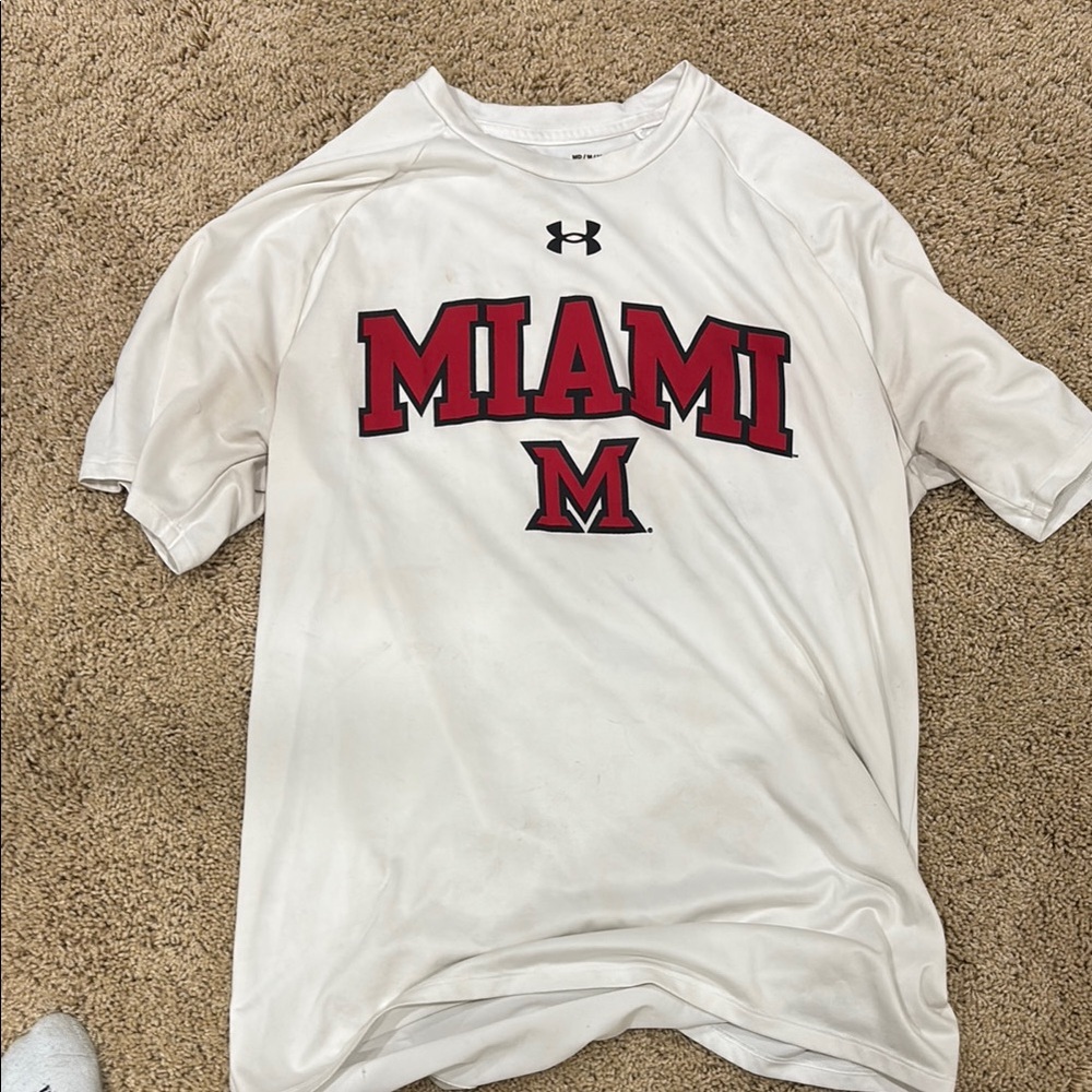 Under Armour White Red Miami Tee